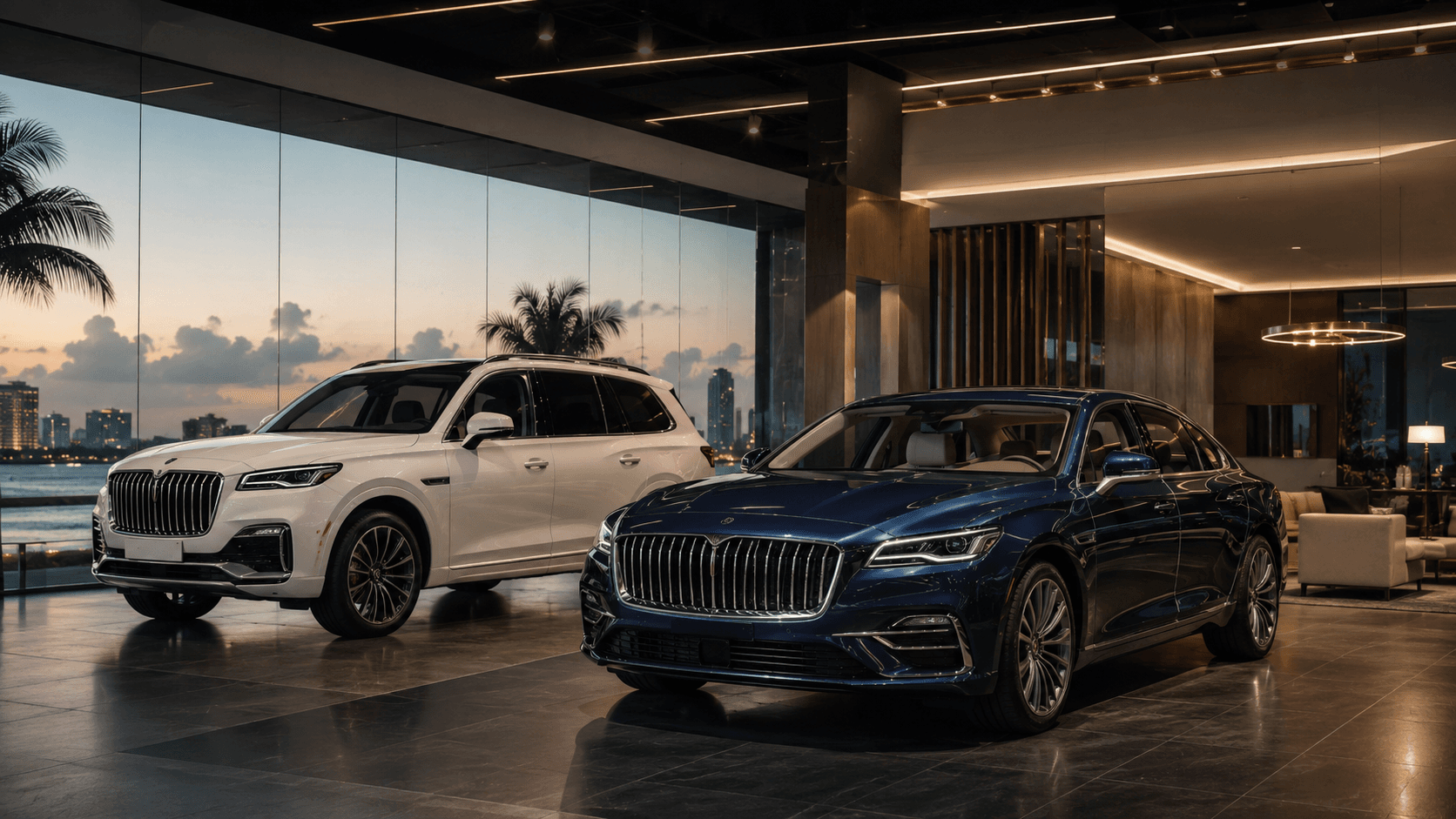 Showroom premium OneDealer com viaturas em destaque